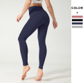 Leggings de yoga de control de abdomino Pantalones sin costuras Pantalones suaves de estiramiento de cintura alta para mujeres